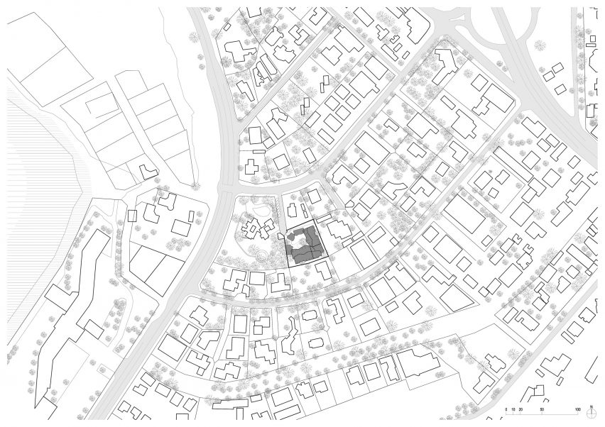 Site plan of Goehte-Insitut in Dakar, Senegal, by Kéré Architecture