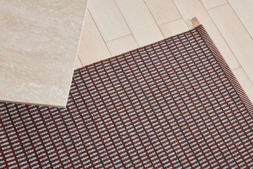 Häggå Post Icon rug in Redwood Haze by Kasthall