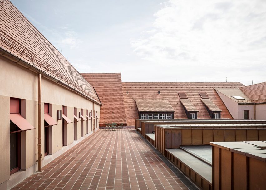 Roof terrace of Nuremberg's House of Commerce