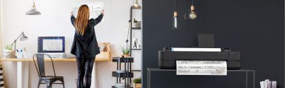 HP large-format printers for remote working