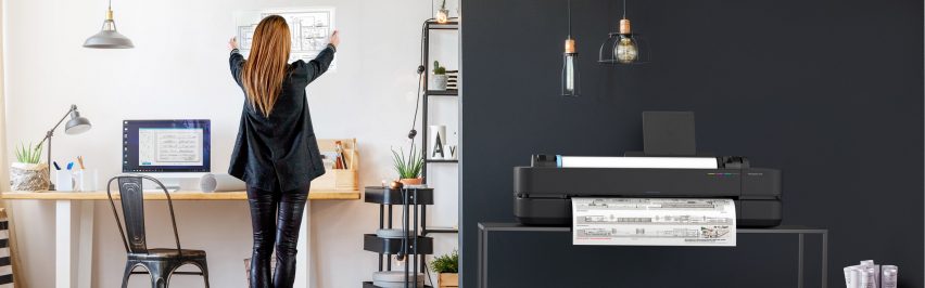 HP large-format printers for remote working