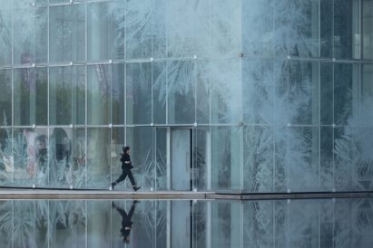 Patterned glass panels