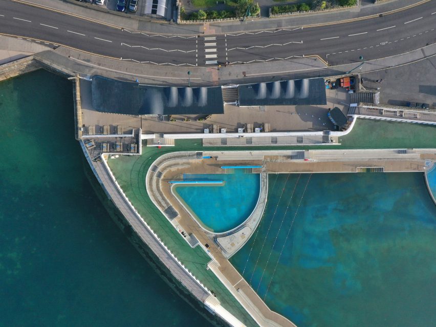 Aerial photos of Jubilee Pool Penzance