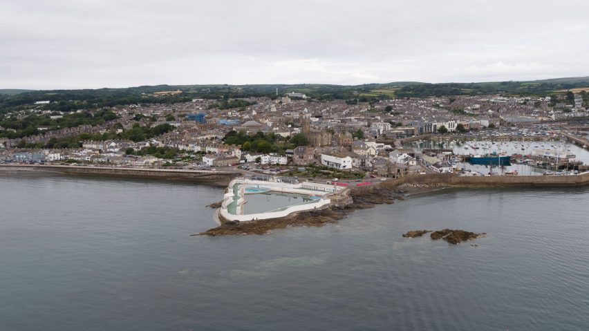 Drone photo of Jubilee Pool Penzance