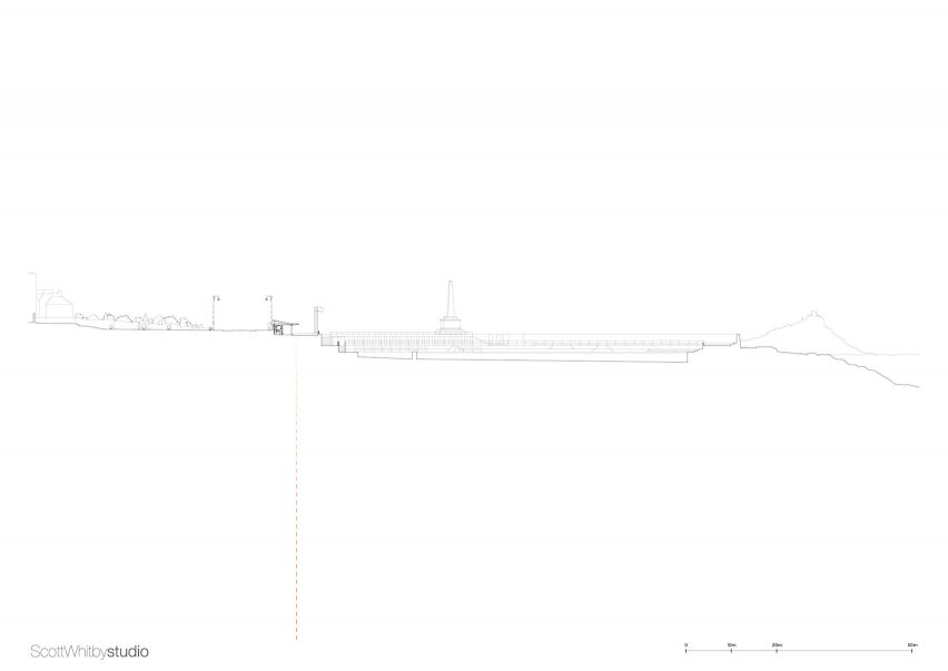 Site section, Jubilee Pool Penzance