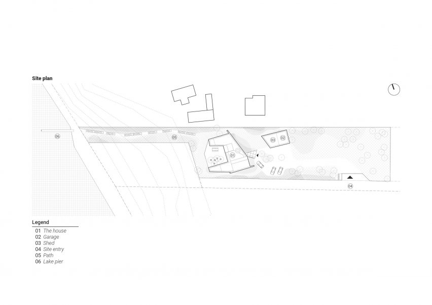 Site plan of Terrace With a House by the Lake by UGO