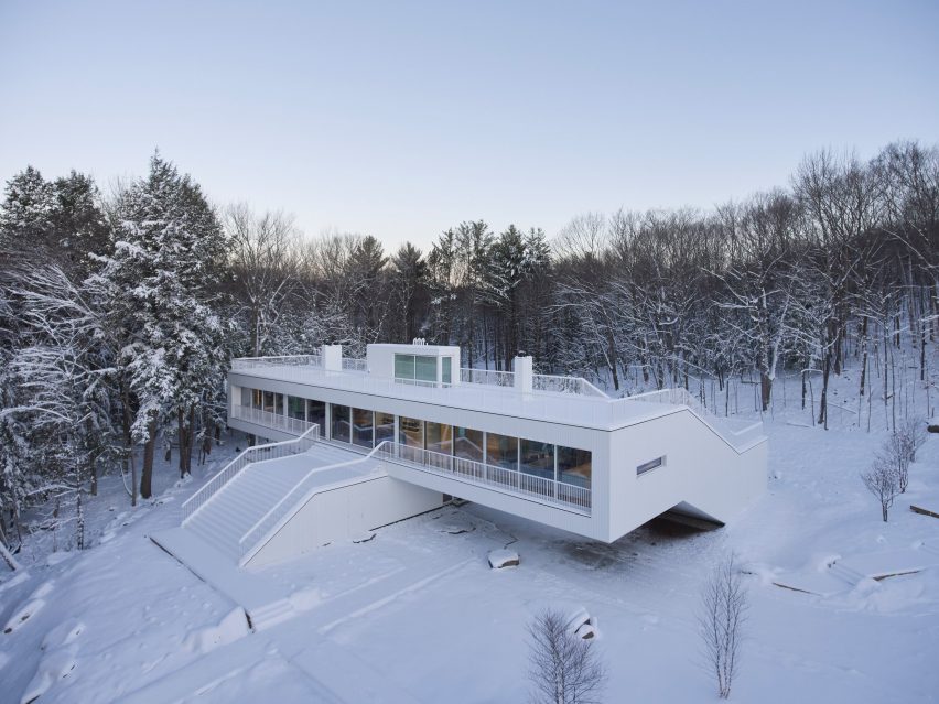 Aerial view of Lily Pad house