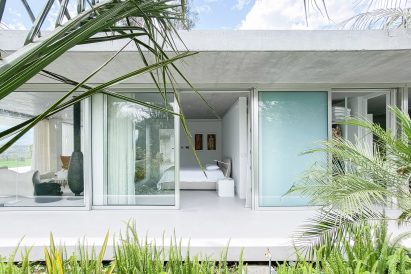 Bedroom with sliding doors