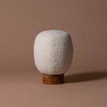 Fomes stool by Mari Koppanen with amadou base and woollen seat