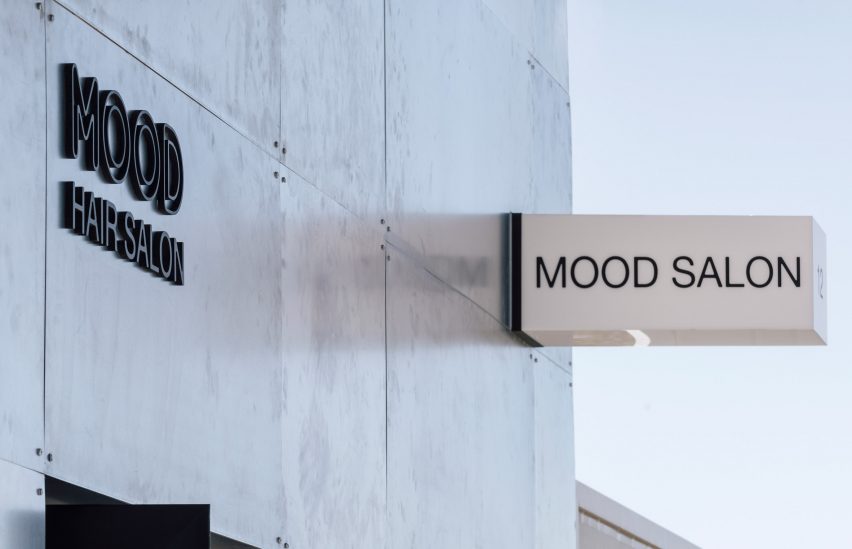 Mood hair salon in Madrid features galvanised steel elements