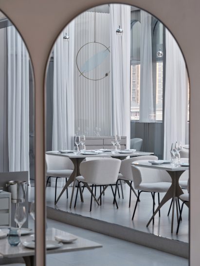 Arched doorways in Shanghai restaurant