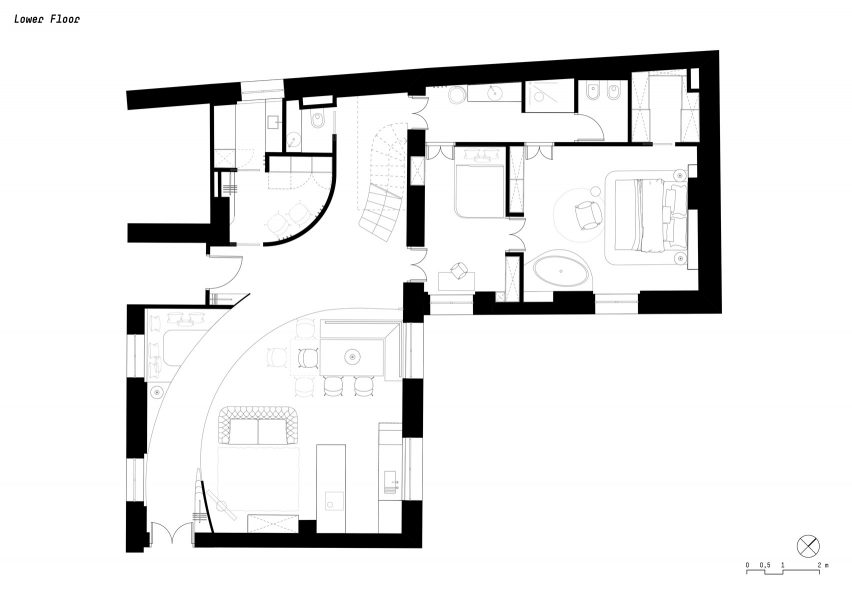 Lower level plan, Nicolai Paris by NOA