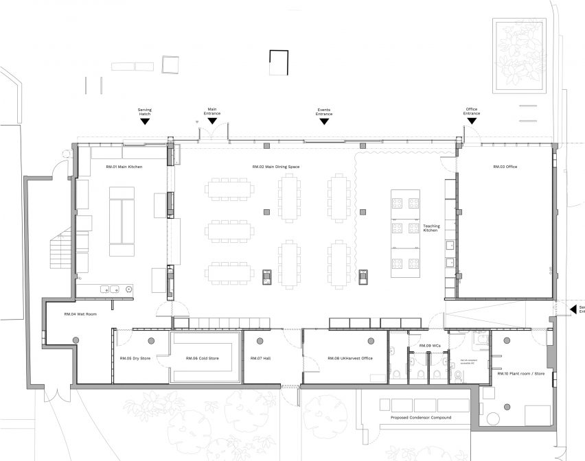 Floor plan of Nourish Hub by RCKa