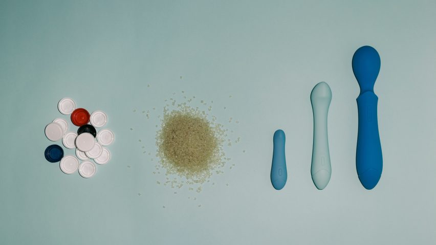 Blue sex toys and recycled plastic