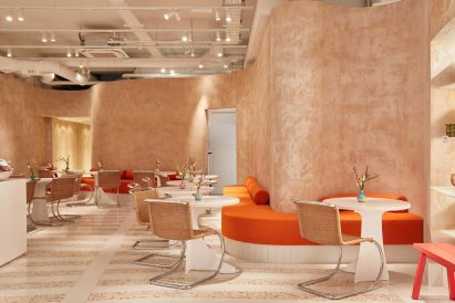 Chairs and tables in Ottolenghi Chelsea
