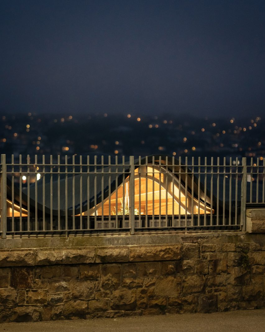 Night view of Jubilee Pool Penzance