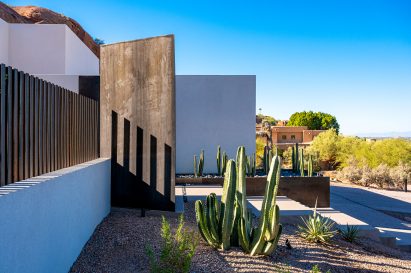 White stucco facade