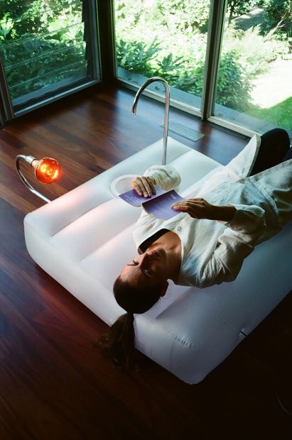 Cheese-Board is an inflatable furniture design by The Decorators