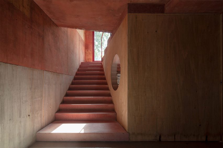 Interior of the basement of the pool house by NWLND Rogiers Vandeputte