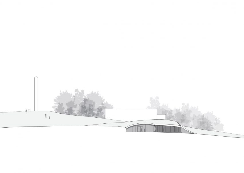 Section of Skamlingsbanken Visitor Centre