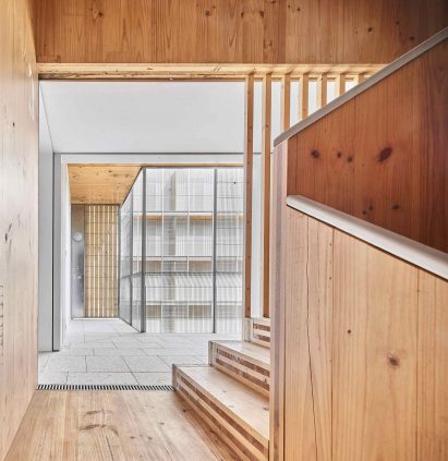 Wooden stairwell