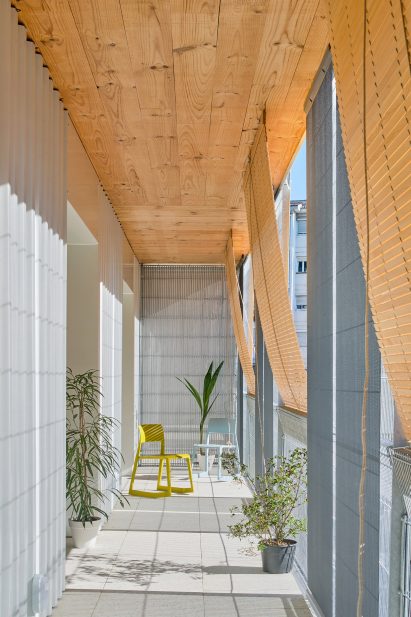 Terraces at social housing in Barcelona