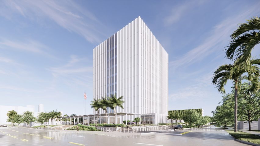 The Fort Lauderdale Federal Courthouse is located on a corner