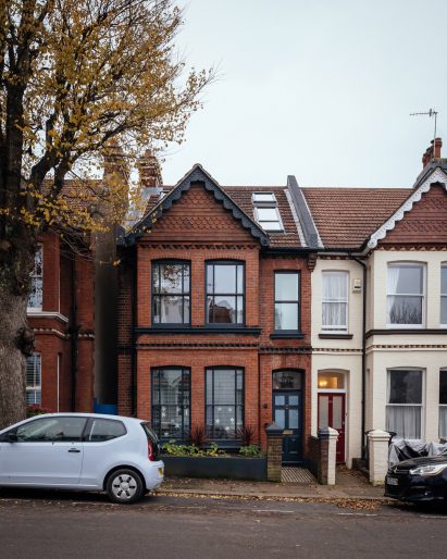 Image of the exterior of the Edwardian townhouse in Brighton