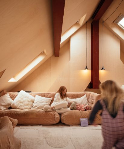 Living area at Loft 62