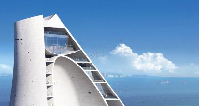 Render of Sun Tower by OPEN Architecture