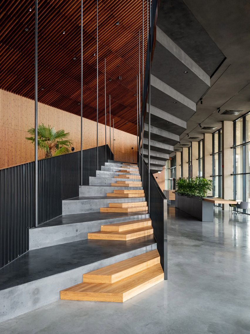 Staircase in Tallinn Cruise Terminal by Salto Architects and Stuudio Tallinn