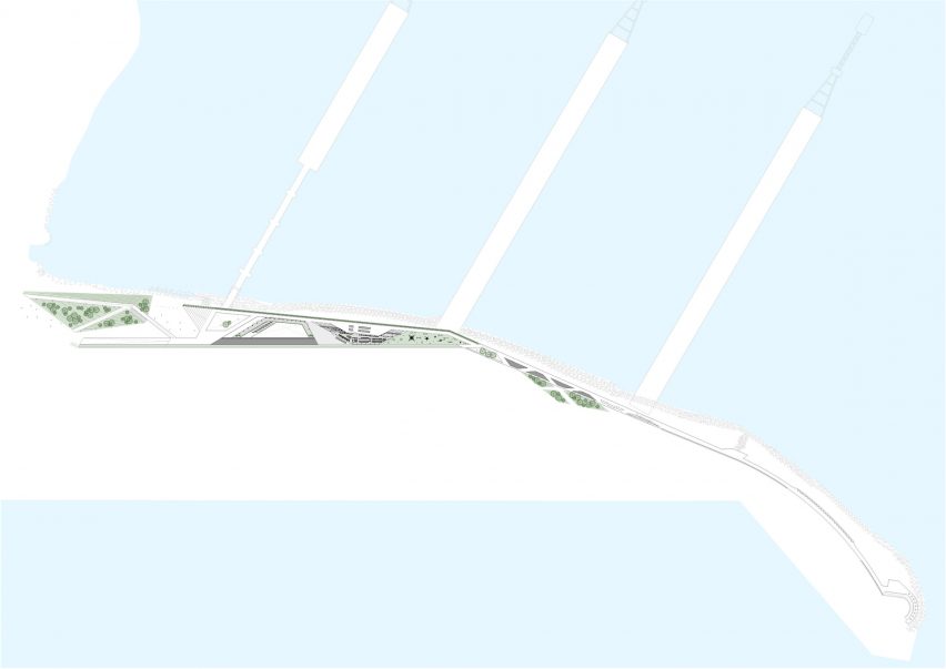 Upper level site plan, Tallinn Cruise Terminal by Salto Architects and Stuudio Tallinn