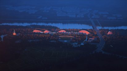 Aerial view of Sanxingdui Museum extension by MAD