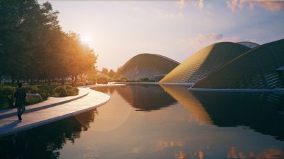Wooden museum buildings by MAD