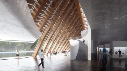Museum interior in China by MAD