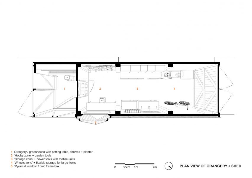 Floor plan for The Orangery by McCloy + Muchemwa
