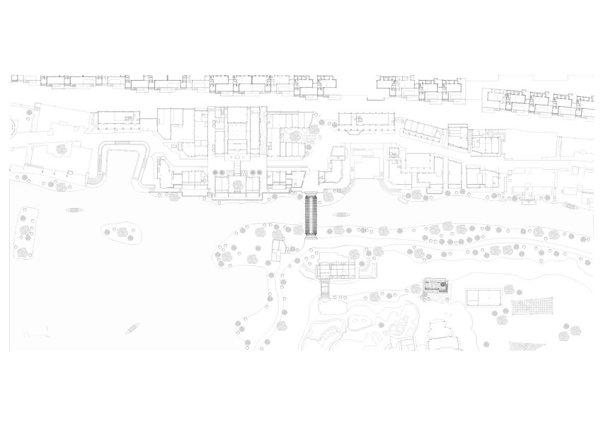 Site plan, Timber Bridge in Gulou Waterfront, the latest project by LUO Studio