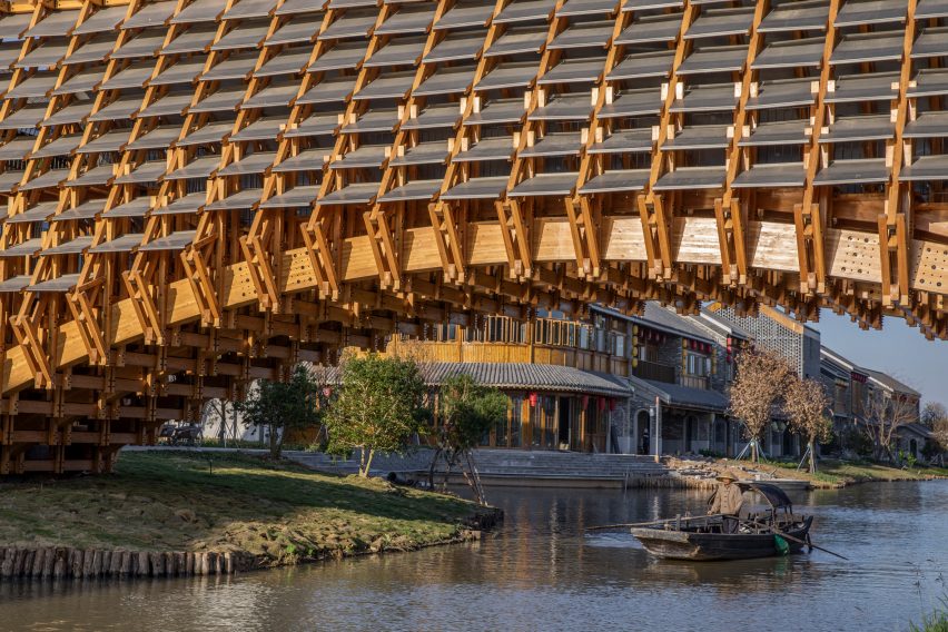 Timber Bridge in Gulou Waterfront, the latest project by LUO Studio