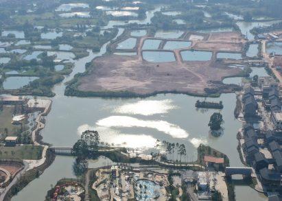 Aerial view of Gulou in China