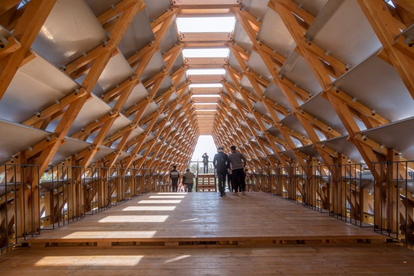 Timber Bridge in Gulou Waterfront, the latest project by LUO Studio