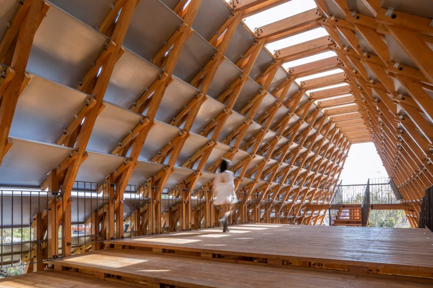 Interior of Timber Bridge in Gulou Waterfront, the latest project by LUO Studio