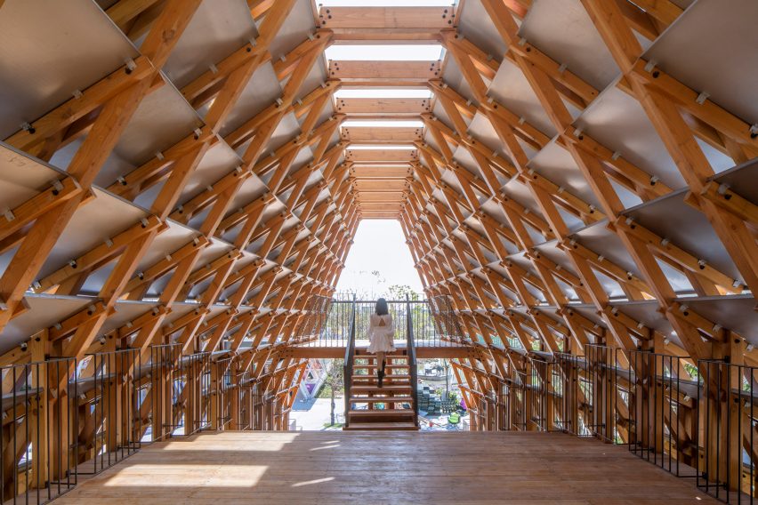 Timber Bridge in Gulou Waterfront, the latest project by LUO Studio