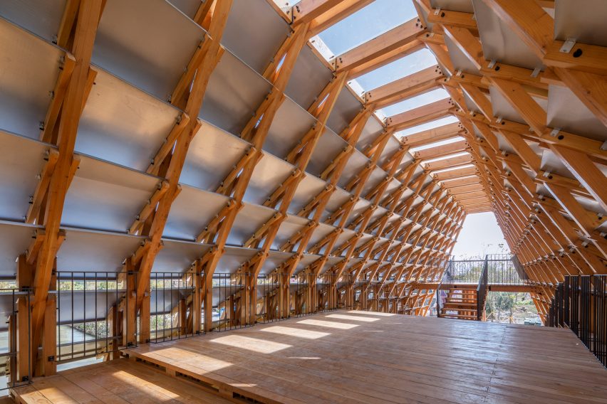 Timber Bridge in Gulou Waterfront by LUO Studio
