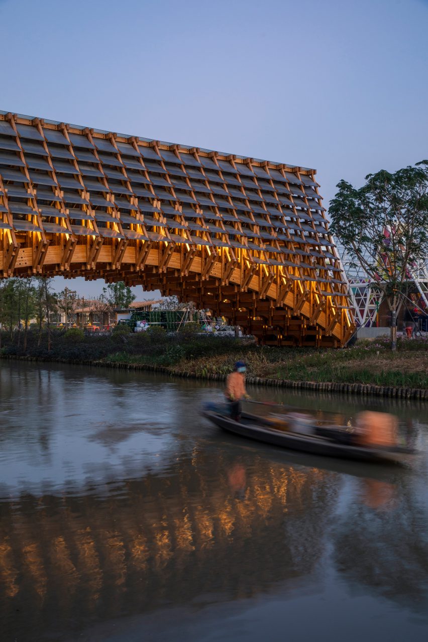 Timber Bridge in Gulou Waterfront by LUO Studio