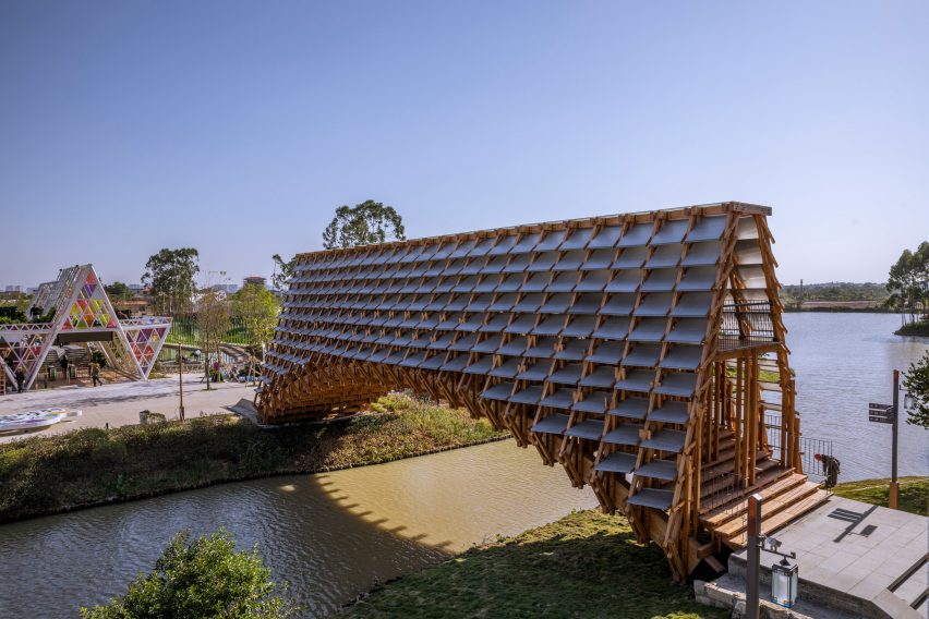 Timber Bridge in Gulou Waterfront, the latest project by LUO Studio
