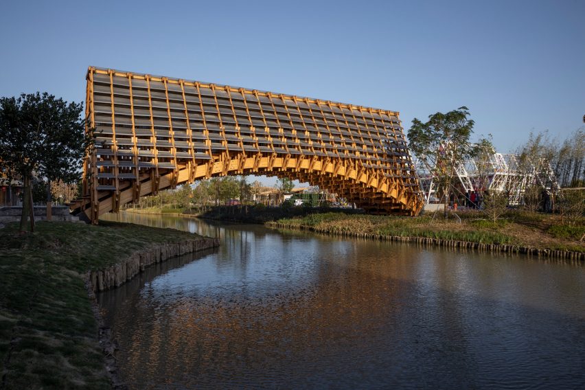 Timber Bridge in Gulou Waterfront, the latest project by LUO Studio