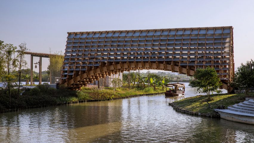Timber Bridge in Gulou Waterfront by LUO Studio