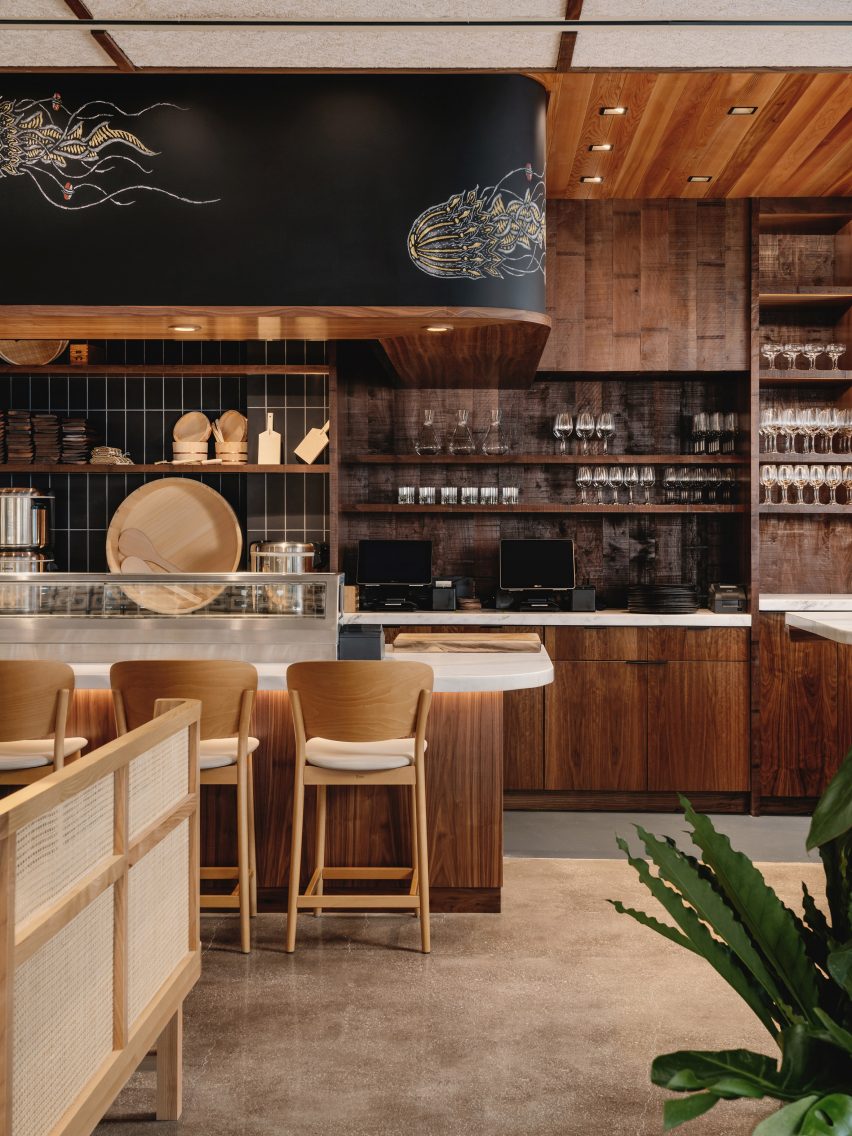 Dining area entrance facing the bar