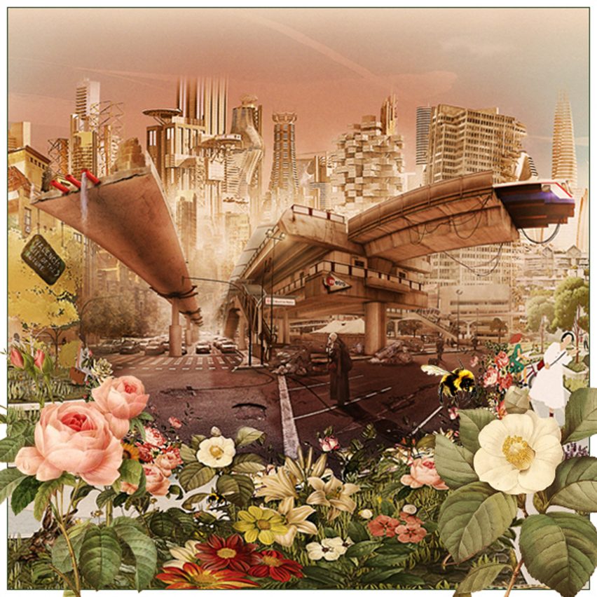 Future vision of Valencia with lots of plants
