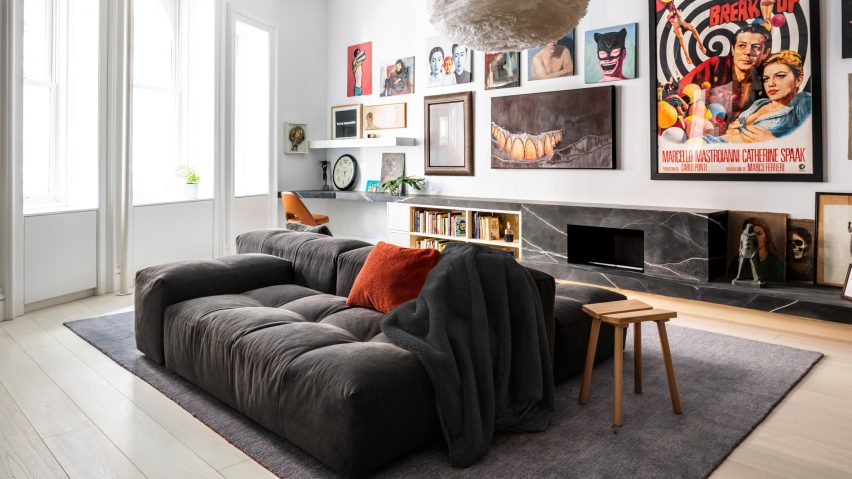 The living room interior of Broadway Loft